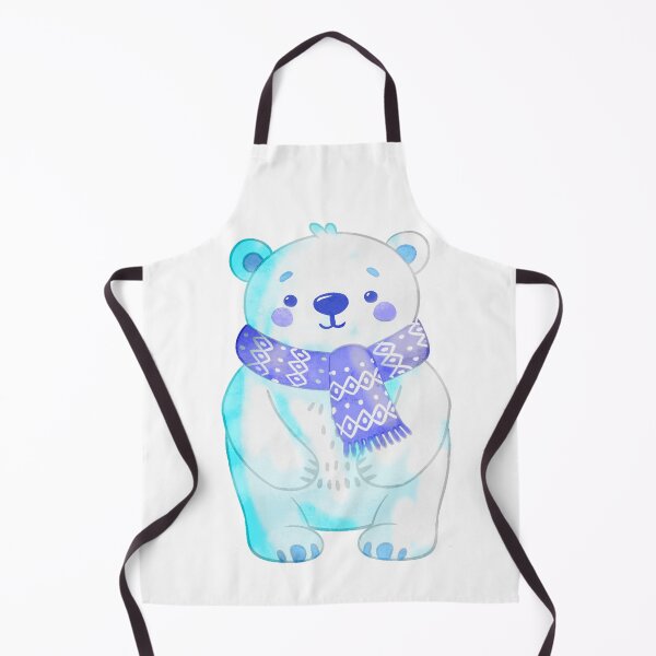 Item preview, Cute Polar Bear Blue Scarf Winter Digital Art designed and sold by Cosplay Evolution.