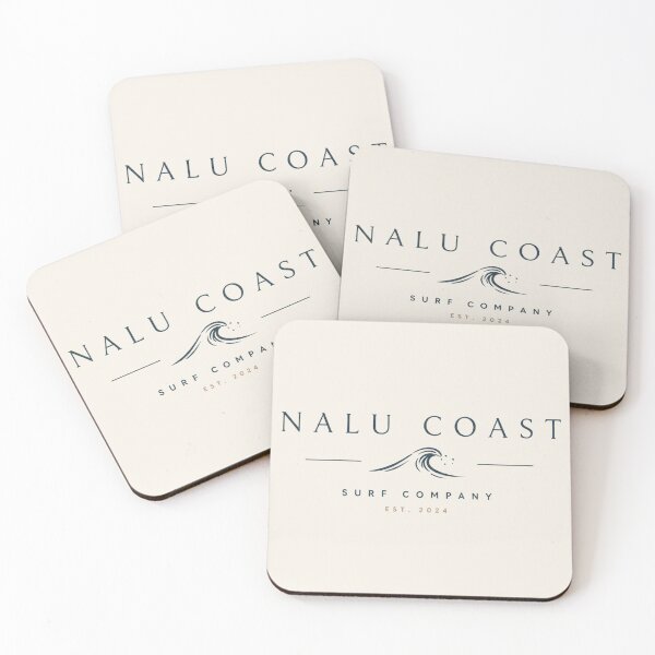 Item preview, Nalu Coast Surf Company Minimalist Surf Logo | Ocean Wave Beach designed and sold by Nalu Coast.