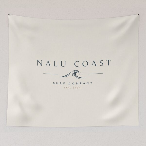 Item preview, Nalu Coast Surf Company Minimalist Surf Logo | Ocean Wave Beach designed and sold by Nalu Coast.
