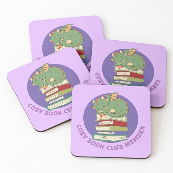 Item preview, Cozy Book Club Member Cute Sleeping Dragon Book Lover Design designed and sold by Hallowed Artistry.
