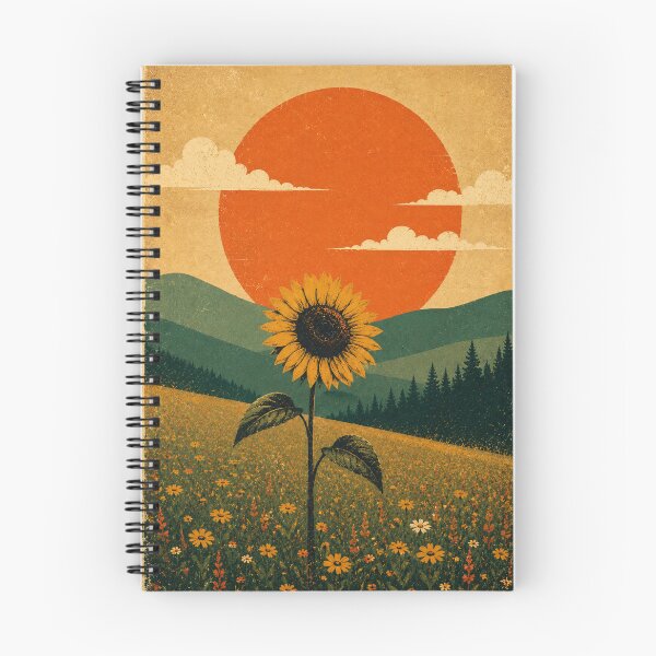 Item preview, Lone Sunflower Meadow – Vintage Nature Pop Art designed and sold by naturalsurvival.