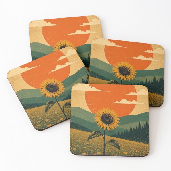 Item preview, Lone Sunflower Meadow – Vintage Nature Pop Art designed and sold by naturalsurvival.