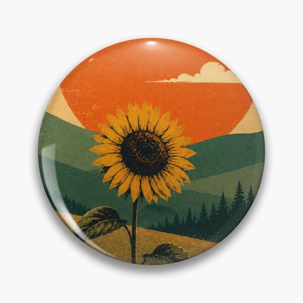 Item preview, Lone Sunflower Meadow – Vintage Nature Pop Art designed and sold by naturalsurvival.