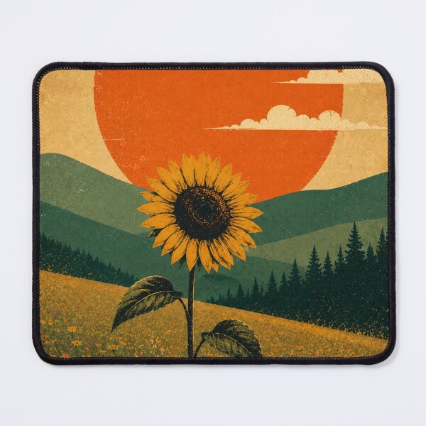 Item preview, Lone Sunflower Meadow – Vintage Nature Pop Art designed and sold by naturalsurvival.