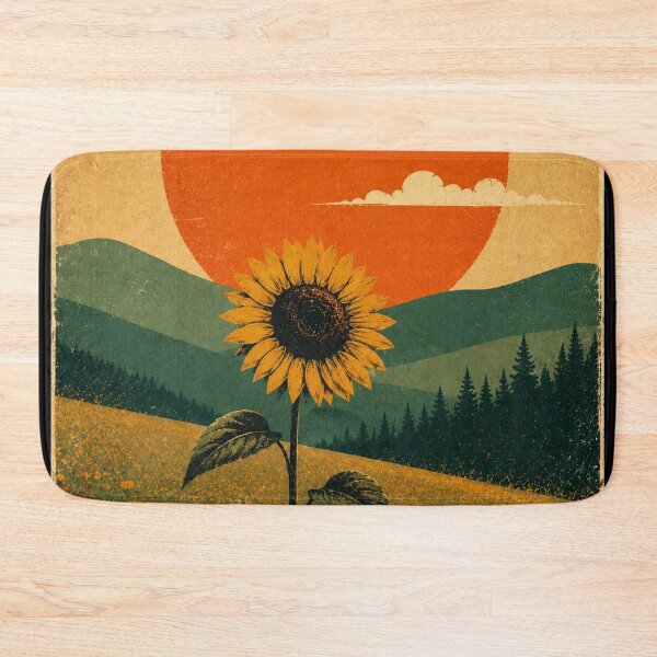 Item preview, Lone Sunflower Meadow – Vintage Nature Pop Art designed and sold by naturalsurvival.