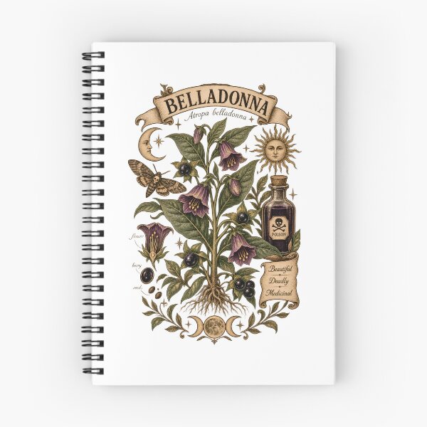 Item preview, Belladonna - Atropa Belladonna Vintage Botanical - Dark Academia designed and sold by Neurospicy Trolls.