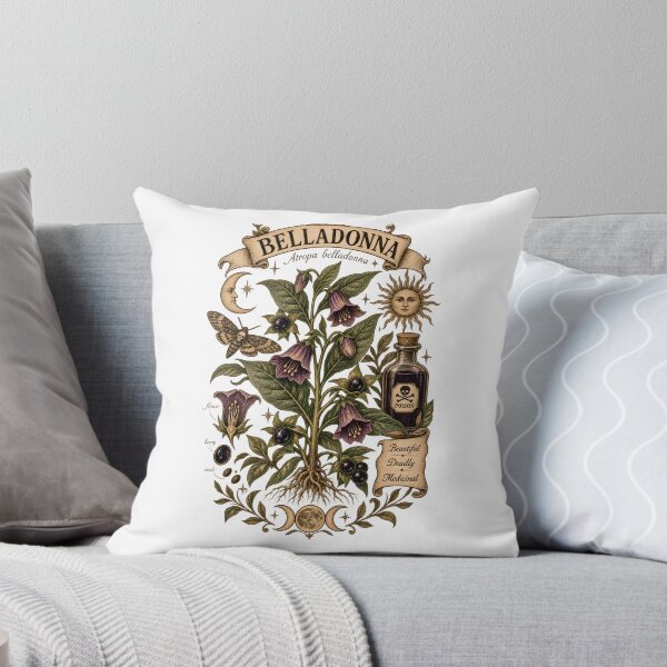 Artikelvorschau, Belladonna – Atropa Belladonna Vintage Botanical – Dark Academia entworfen und verkauft von Neurospicy Trolls.