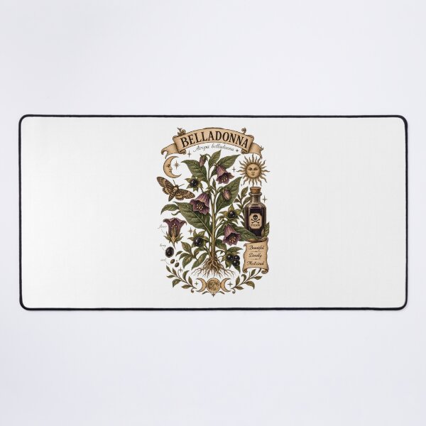 Item preview, Belladonna - Atropa Belladonna Vintage Botanical - Dark Academia designed and sold by Neurospicy Trolls.