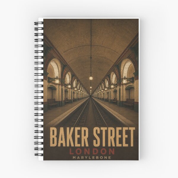Item preview, Baker Street Station - Vintage London Underground Poster designed and sold by Earth Celebration Designs.