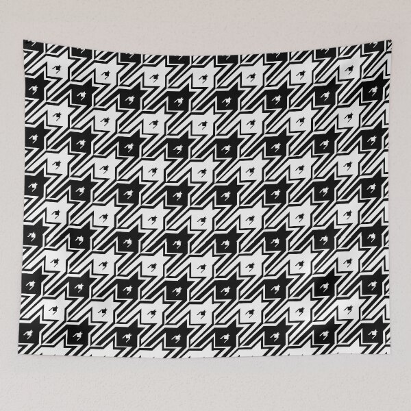 Item preview, Inverted Outline Houndstooth Tile Pattern - Black and White designed and sold by Tim Veiga.
