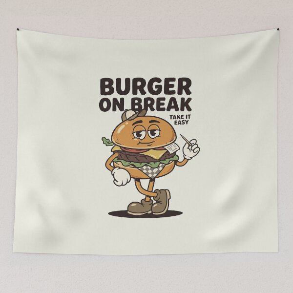 Item preview, Laid Back Burger Wearing a Sideways Cap designed and sold by HoopeStylee.