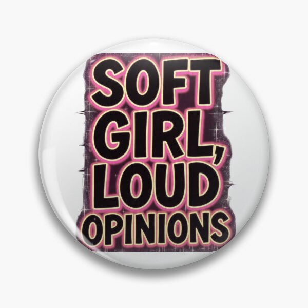 Item preview, Soft Girl Loud Opinions Edgy Y2k Typography  designed and sold by LC&LCPlatform.