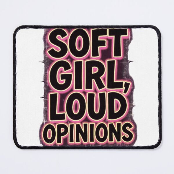 Item preview, Soft Girl Loud Opinions Edgy Y2k Typography designed and sold by LC&LCPlatform.