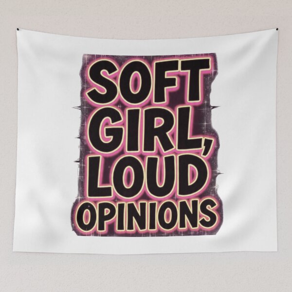 Item preview, Soft Girl Loud Opinions Edgy Y2k Typography  designed and sold by LC&LCPlatform.