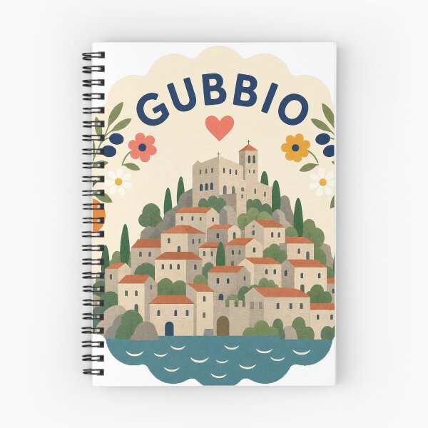 Item preview, Gubbio Italy Travel Souvenir Modern Folk Art designed and sold by VisualArtsOasis.