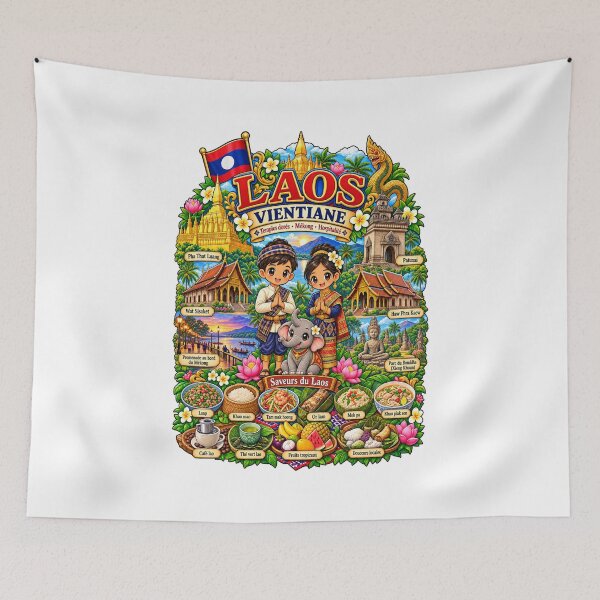 Item preview, Laos Vientiane – Golden Temples, Mekong River and Hospitality designed and sold by Cifi64.