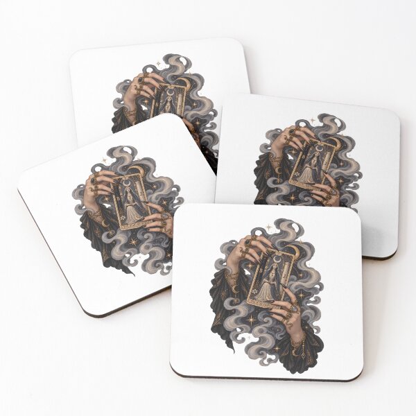 Item preview, The High Priestess Tarot Card - Witchy Hands Dark Academia designed and sold by Neurospicy Trolls.