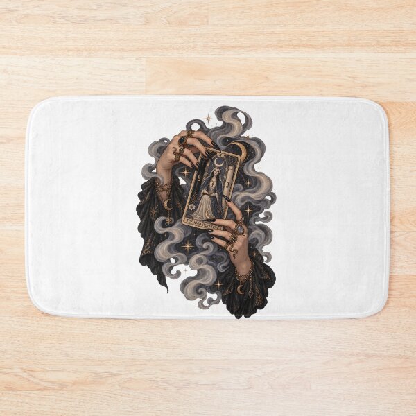 Item preview, The High Priestess Tarot Card - Witchy Hands Dark Academia designed and sold by Neurospicy Trolls.