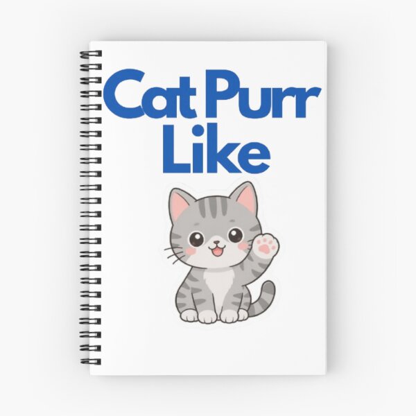 Item preview, Cute Purring Cat – Kawaii Gray Tabby Kitten designed and sold by PrintforDesign.
