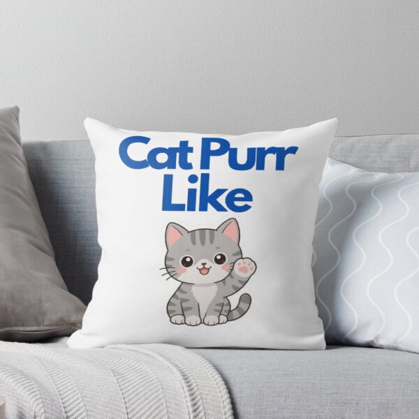 Item preview, Cute Purring Cat – Kawaii Gray Tabby Kitten designed and sold by PrintforDesign.