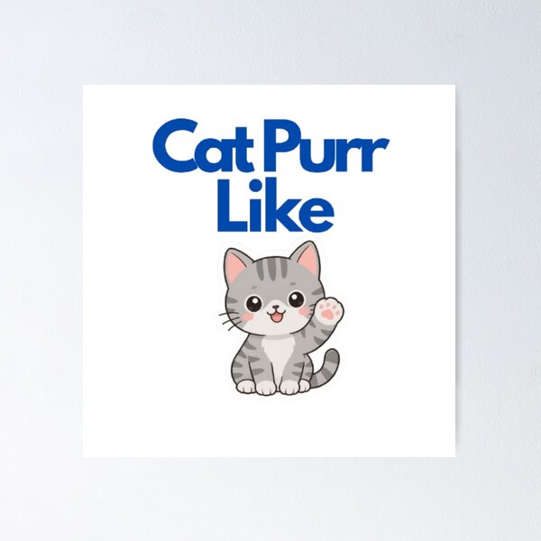 Aperçu de l'œuvre Chaton mignon qui ronronne – Chaton tigré gris kawaii créée et vendue par PrintforDesign.