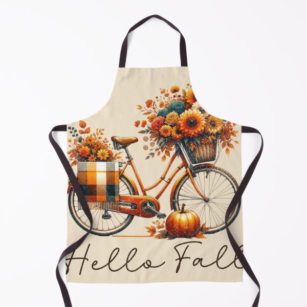 Item preview, Vintage Fall Bicycle with Flowers & Pumpkin | Autumn Cottagecore designed and sold by NotasCreativa.