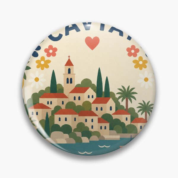 Item preview, Cavtat Croatia Travel Souvenir Modern Folk Art designed and sold by VisualArtsOasis.