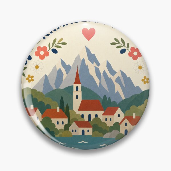 Item preview, Kranjska Gora Slovenia Travel Souvenir Modern Folk Art designed and sold by VisualArtsOasis.