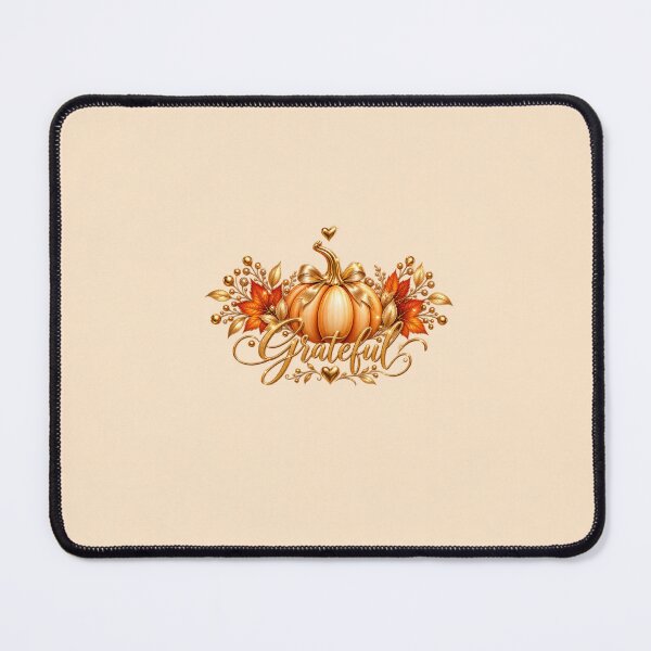 Item preview, Grateful Pumpkin – Elegant Beige & Gold Thanksgiving Mug Design designed and sold by HO•Designs.