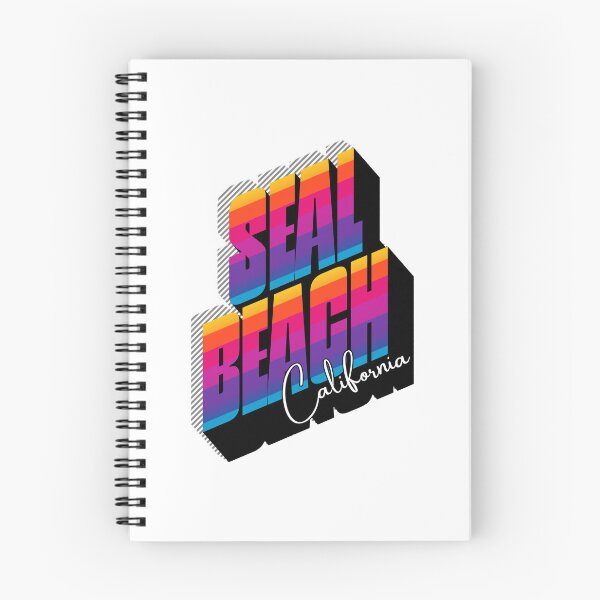 Item preview, Seal Beach California Retro Sunset 80s Vintage Travel T-Shirt Design designed and sold by DonnaRaine.