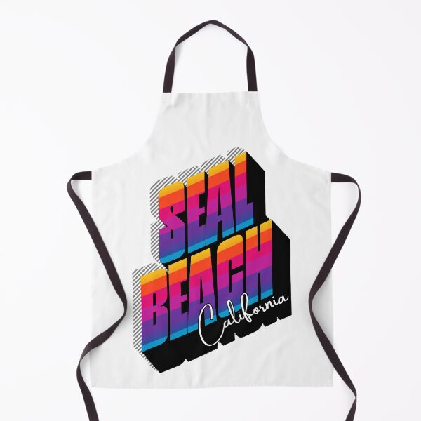 Item preview, Seal Beach California Retro Sunset 80s Vintage Travel T-Shirt Design designed and sold by DonnaRaine.
