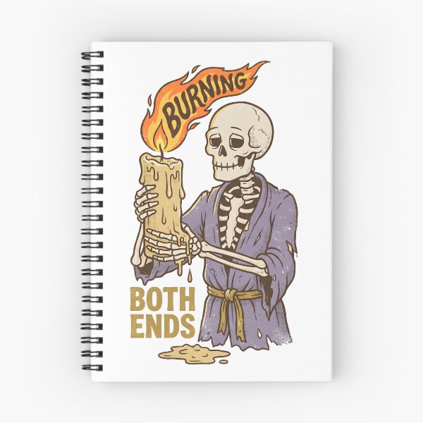 Item preview, Skeleton in Purple Robe Holding Melting Flame Candle Burning Both Ends Graphic designed and sold by MisteryDesigner.