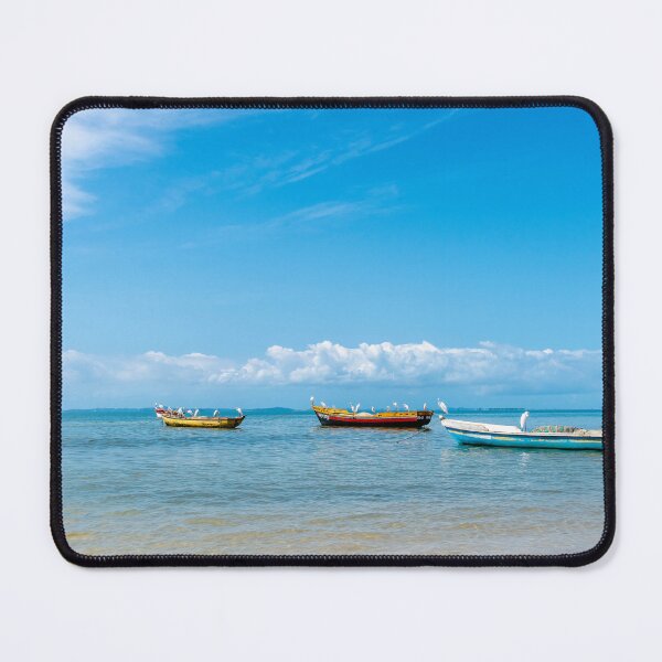 Item preview, Serene Coastal Fishing Boats and Egrets in Bahia designed and sold by ThaCriações.