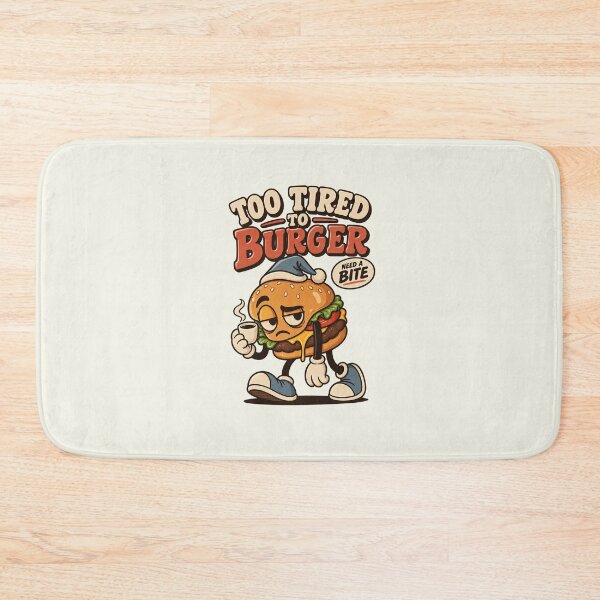 Item preview, Sleepy Burger Mascot Holding Coffee Cup designed and sold by HoopeStylee.