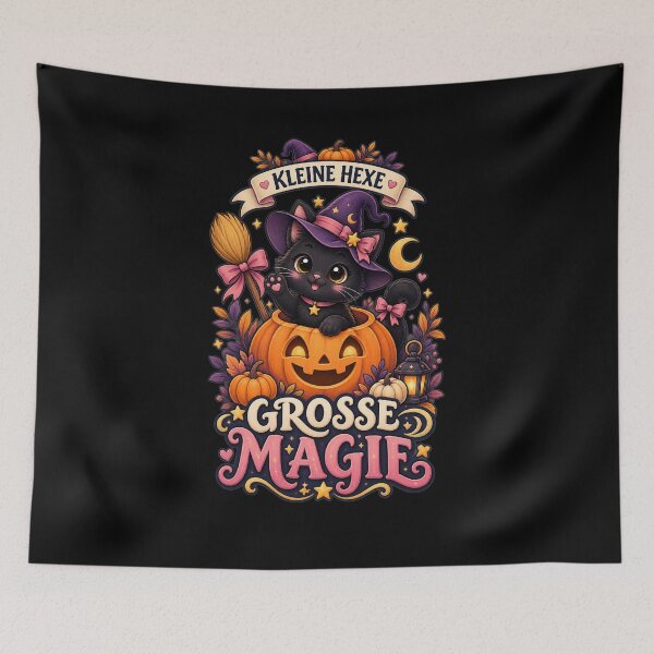 Item preview, Little witch, big magic – Cute Halloween cat for girls designed and sold by FreshPixelArt.
