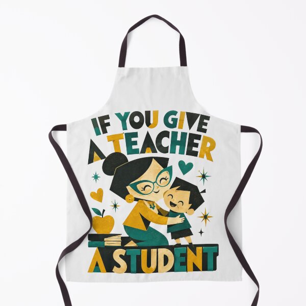 Item preview, If You Give A Teacher A Student Flat Cartoon Classroom Art Teacher Appreciation Gift for Teachers designed and sold by Nightarel.