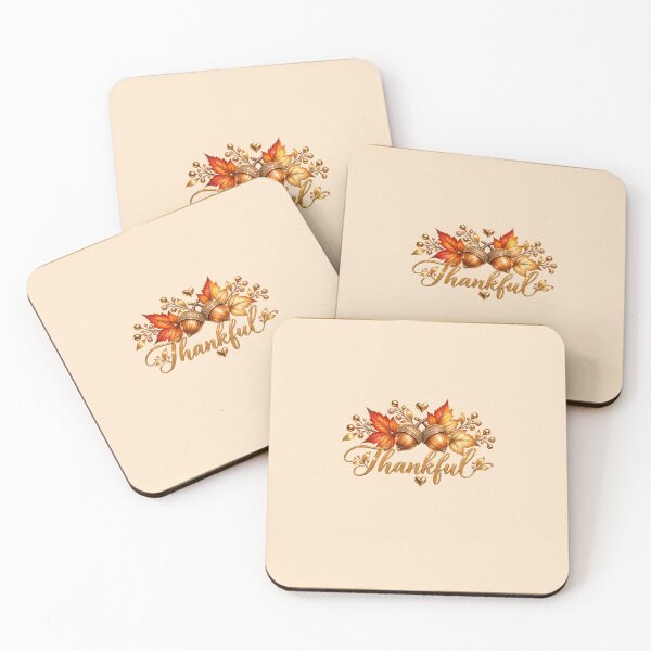 Item preview, Thankful Acorns – Elegant Beige & Gold Thanksgiving Mug designed and sold by HO•Designs.