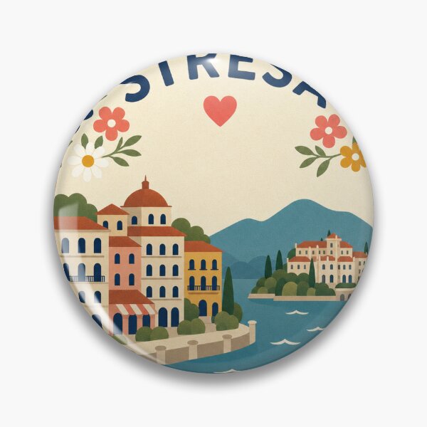 Item preview, Stresa Italy Travel Souvenir Modern Folk Art designed and sold by VisualArtsOasis.