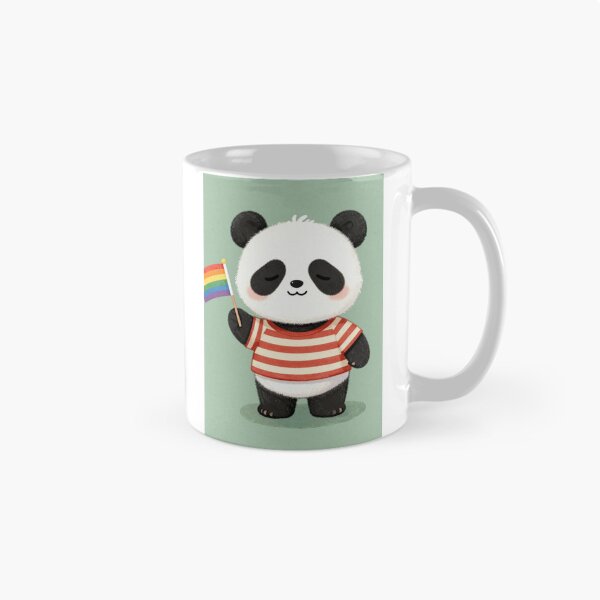 Item preview, Cute Hand Drawn Animal – Cozy Whimsical Illustration panda lgbt flag  designed and sold by Rooted & Co.