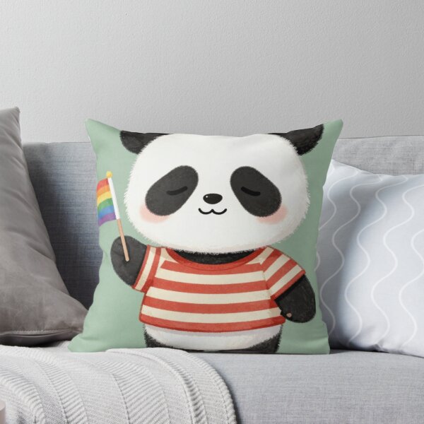 Item preview, Cute Hand Drawn Animal – Cozy Whimsical Illustration panda lgbt flag  designed and sold by Rooted & Co.