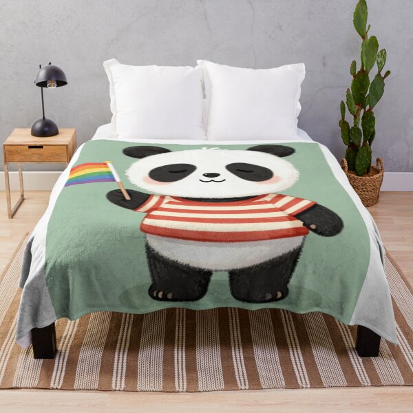 Item preview, Cute Hand Drawn Animal – Cozy Whimsical Illustration panda lgbt flag designed and sold by Rooted & Co.