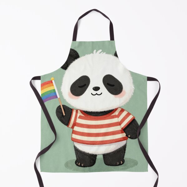 Item preview, Cute Hand Drawn Animal – Cozy Whimsical Illustration panda lgbt flag  designed and sold by Rooted & Co.