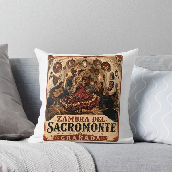Artikelvorschau, Zambra del Sacromonte Granada – Vintage Flamenco-Höhlenplakat entworfen und verkauft von Past in Threads.