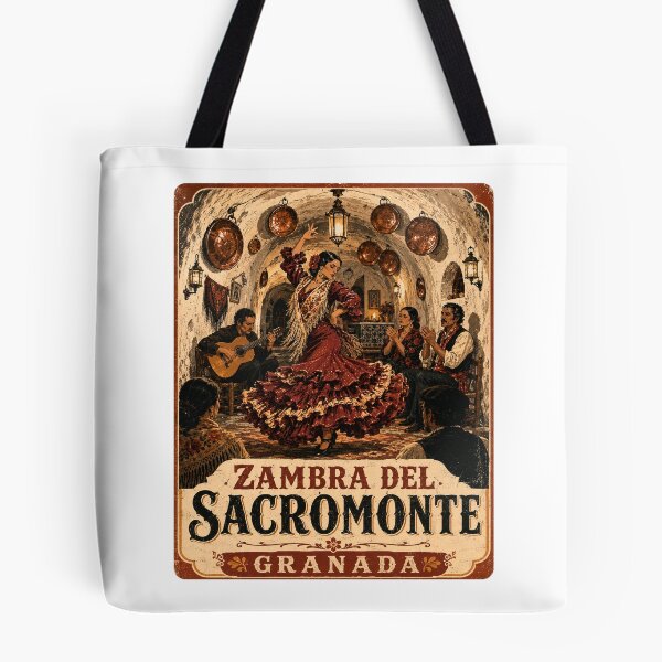Item preview, Zambra del Sacromonte Granada – Vintage Flamenco Cave Poster designed and sold by Past in Threads.