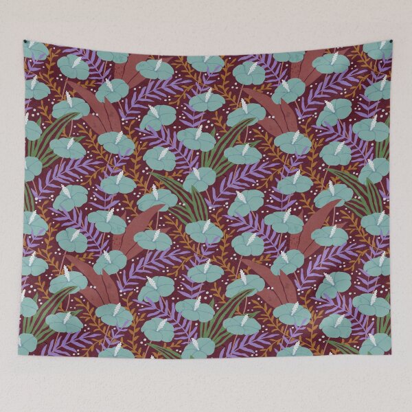 Item preview, Tropical Boho Hothouse Floral - 5c2633 designed and sold by knitetgantt.