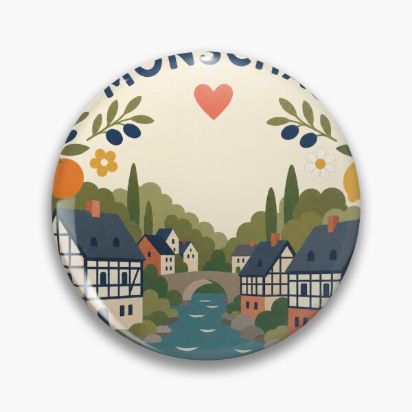 Item preview, Monschau Germany Travel Souvenir Modern Folk Art designed and sold by VisualArtsOasis.