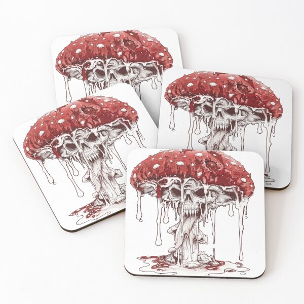 Item preview, Melting Mushroom Skull Art designed and sold by Biczekdziczek.