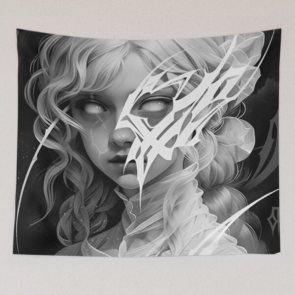 Item preview, Cyber Sigilism Dark Gothic Ghost Portrait designed and sold by iconiicc.