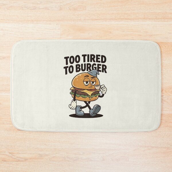 Item preview, Tired Cheeseburger Character In Sleep Cap designed and sold by HoopeStylee.