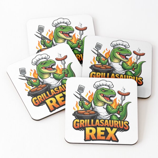 Item preview, Grillasaurus Rex Funny Dinosaur BBQ Grill Master Design. designed and sold by The-T-In-Retro.